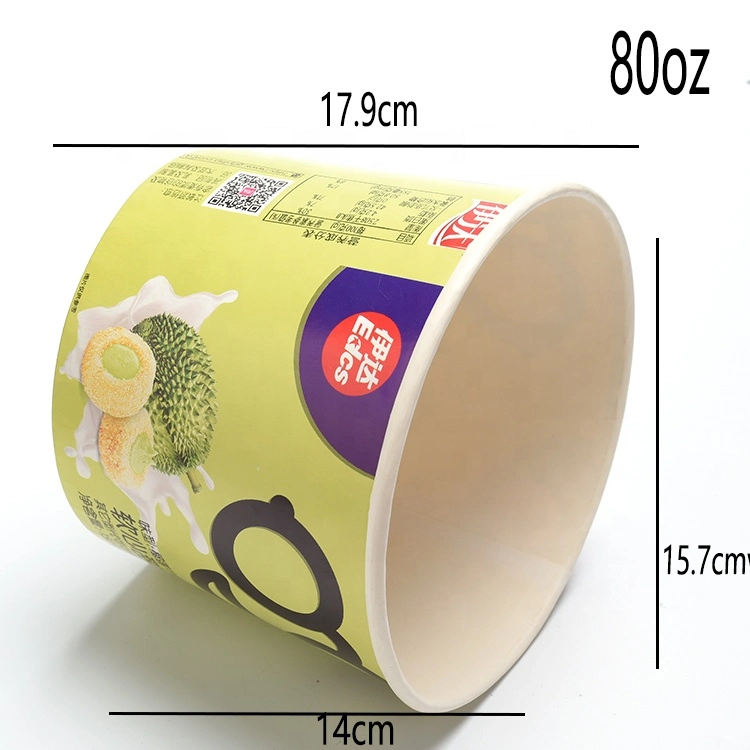 Food 85oz Disposable Custom Printed Popcorn Paper Cup Bucket