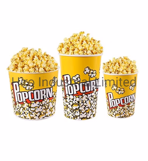 Seaux à pop-corn en papier imprimé personnalisés à bas prix de haute qualité