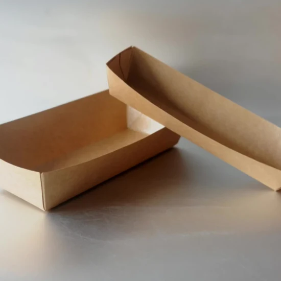 Prix ​​d'usine du plateau alimentaire en papier kraft jetable/ French Fires Boat/ Fast Food Tray