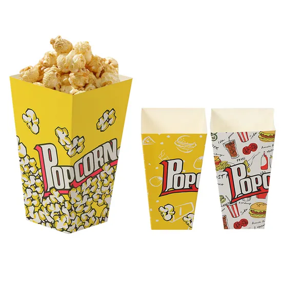Seau de papier de pop-corn pour boîte de papier de pop-corn de cinéma