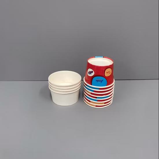 Cuvettes faites sur commande de papier de récipient de crème glacée de tasse d'emballage de crème glacée pour la crème glacée