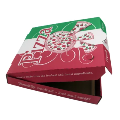 Boîte d'emballage en papier ondulée de boîte à pizza de fenêtre claire réutilisée faite sur commande de catégorie comestible